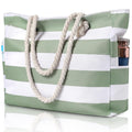 Women's Waterproof Beach Tote - Large Sandproof Bag with Zipper